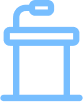 Outline of a speaker podium 