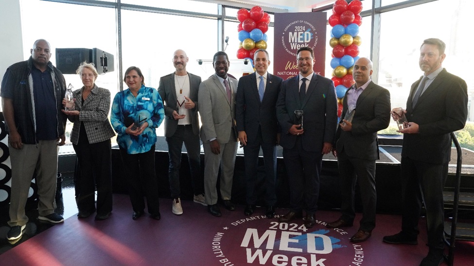 MBDA Deputy Under Secretary and Dept of Commerce Deputy Secretary with 2023 MED Week Awardees