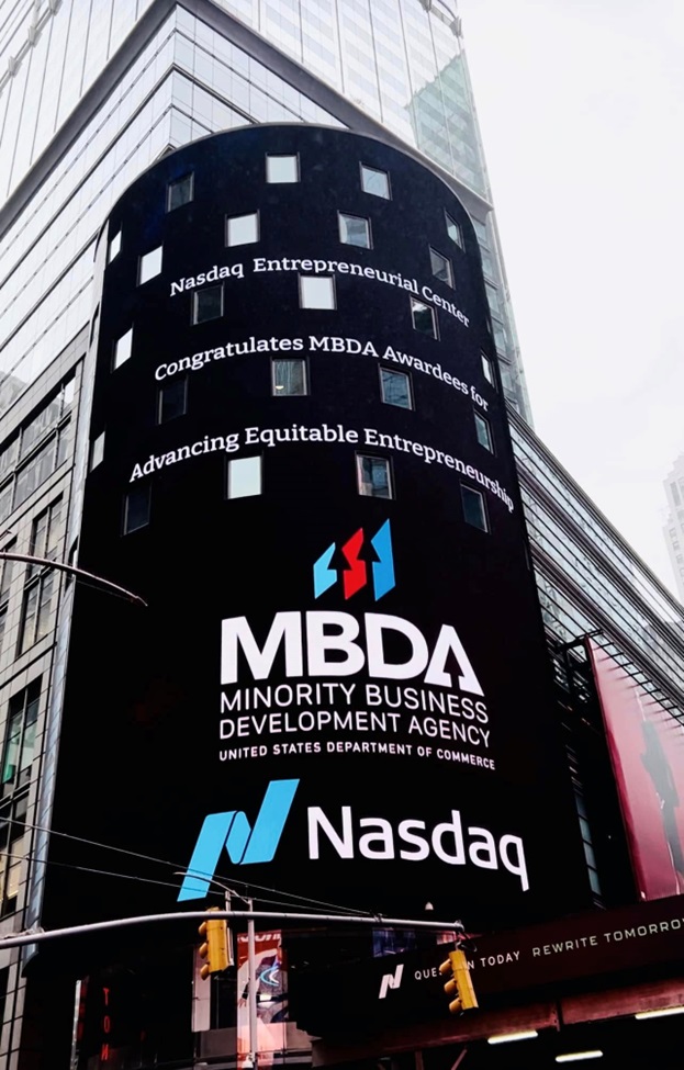 MBDA Logo on Nasdaq Billboard in NYC Times Square